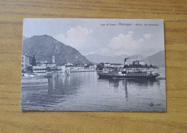 Card Lake Como Menaggio Steamer Viaggiata 1910 Subalpina Hh