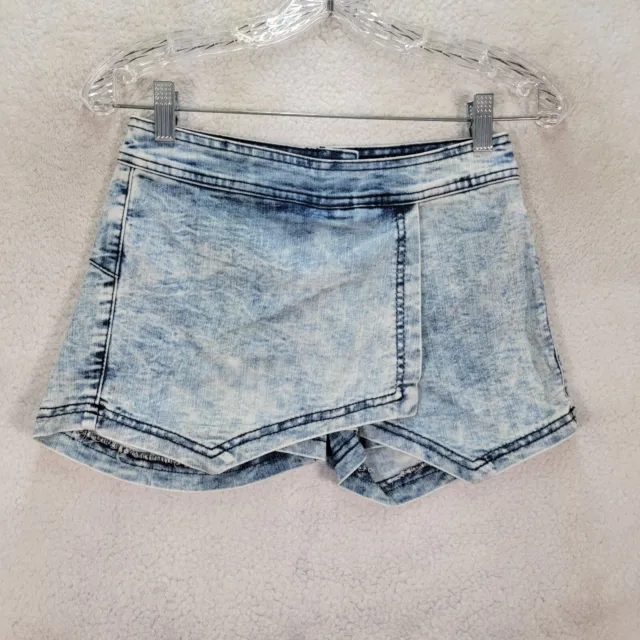 Watch LA Womens Skirt Size S Blue Acid Wash Denim Stretch NEW Cheeky Mini Skort