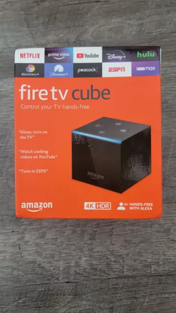 Amazon Fire TV Cube Hands-Free Streaming Device Alexa 4K Ultra HD 2nd Gen NewBox