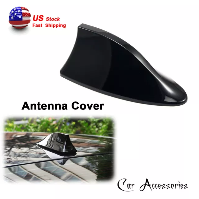 Universal Car Roof Radio AM/FM Signal Shark Fin Style Aerial Antenna cover Black