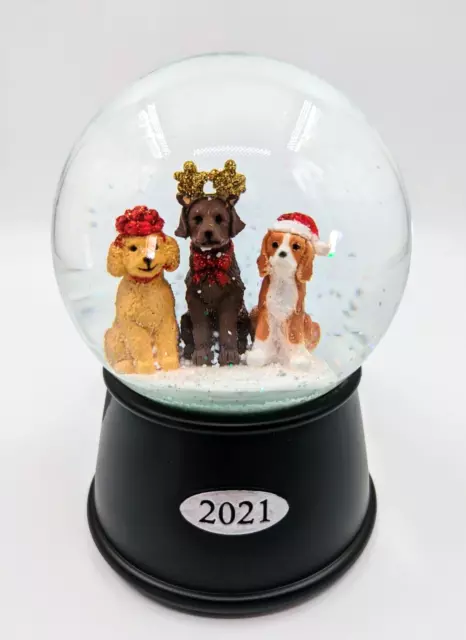 Musical Snow Globe Three Wise Men Clean Extra Glitter Snow NO BUBBLES