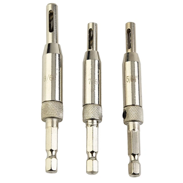 Punching Drill Woodworking Tool 1/4 Hex Shank Bit 1/4mm 3 Pcs Carbon Steel