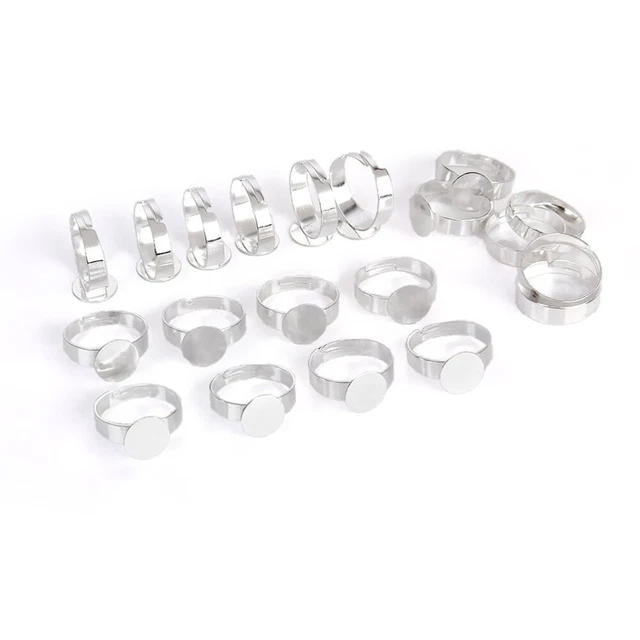 20 piezas de anillo base portátil compacto plata ligera 10 mm compartimento para tienda doméstica