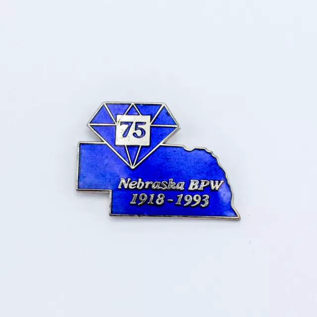 Nebraska BPW 75 Years Diamond Anniversary Pin Business and Professional Women's