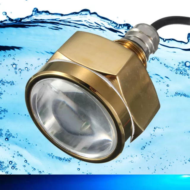 Underwater Marine Boat LED Drain Plug Light 27W Blue - Extremely Bright Light