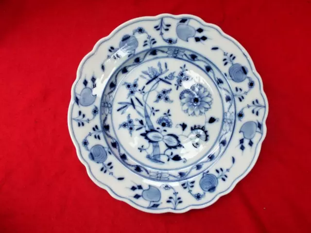 MEISSEN Blue and White Onion Pattern Salad Small Dinner Plate