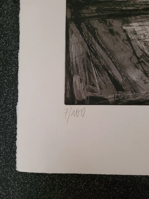 Lithographie signée et numérotée signature à identifier 7/100 7