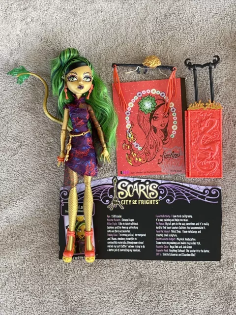 Monster High Jinafire Long Scaris City of Frights Doll With Diary & Suitcase