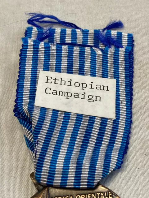 Vtg Ethiopian Campaign Medal Ribbon 3