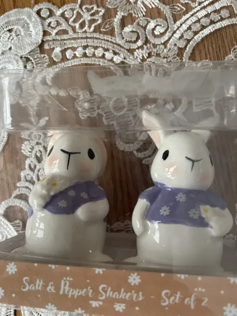 Easter/Spring bunny salt and pepper shakers