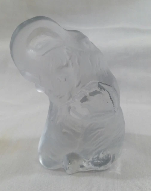 VIKING GLASS ELEPHANT Paperweight BOOK END Frosted Hand Made 12.99