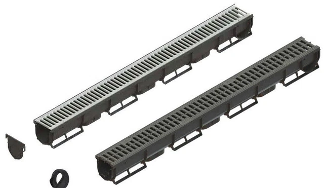 HDZNDH Edelstahl Entwässerungsrinne 100cm - Lineare Regenrinnensiebe Für Hof & Garten