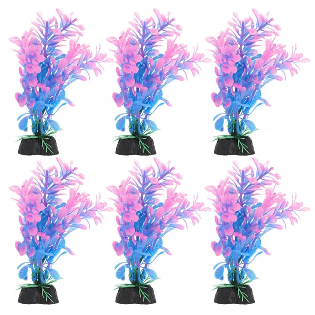 6 pz piante artificiali per acquari piante acquatiche artificiali piante di plastica animali