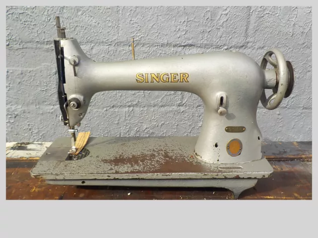 Antique industrial Singer 96K44 heavy duty sewing machine canvas