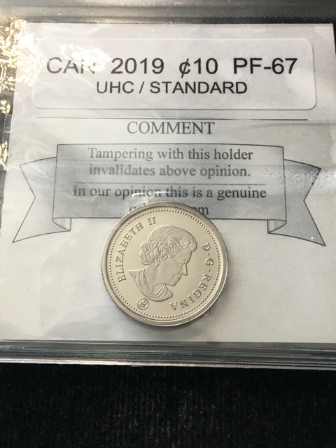 2019 Coin Mart  Graded Canadian, ¢10  Cent **PF-67 UHC Standard**