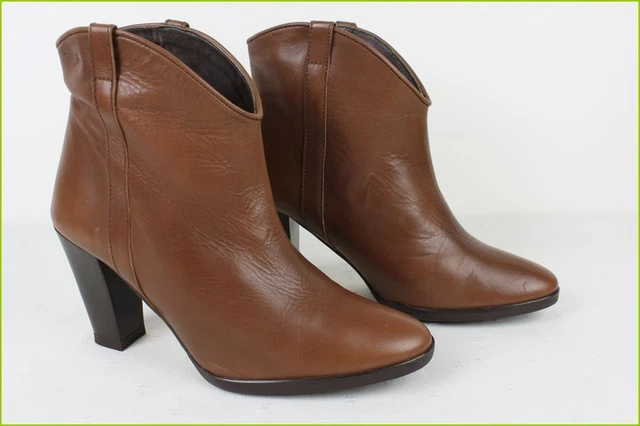 Bottines Boots PASTELLE  By Patricia ELBAZ Cuir Marron T 36 TBE