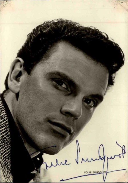 AUTOGRAMMKARTE AUTOGRAPH HANDSIGNIERT Folke Sundquist Schauspieler