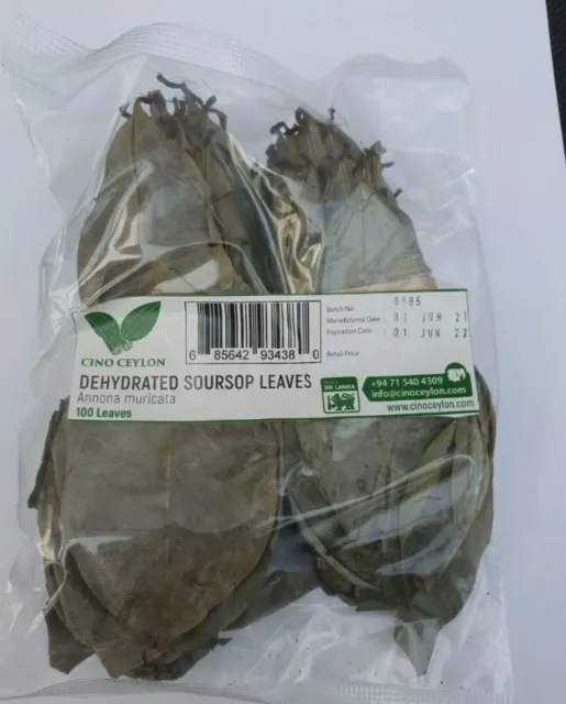 Organic Natural Dried Soursop Leave[GRAVIOLA]boost Immune System 100 Leaves