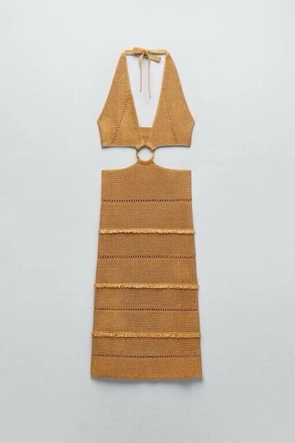 buckled cut out knit dress zara Zara Buckled Cut Out Knit Dress by Zara