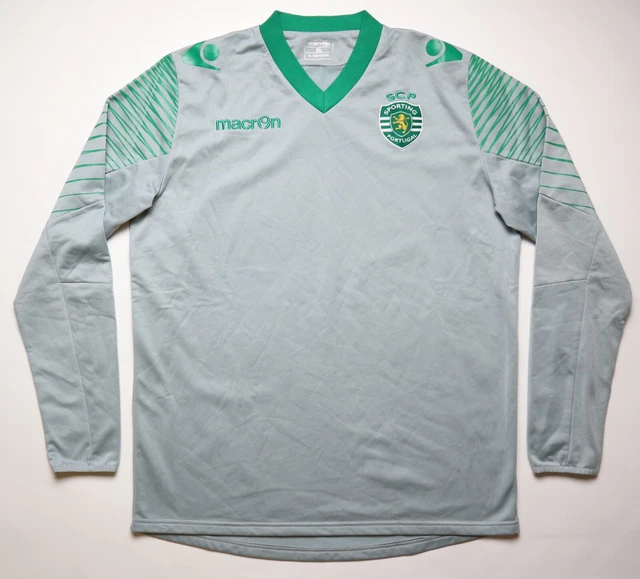 Short Extérieur Sporting CP Macron 2018/19 – Gris Foncé, Taille M (neuf)