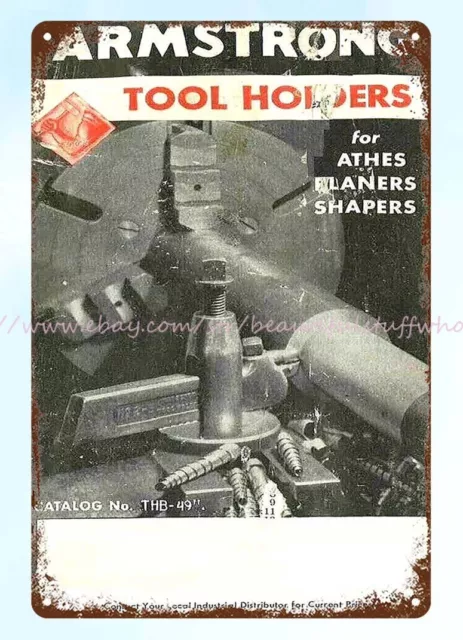 1951 Armstrong Tool Holders for Lathes, Planers, Shapers catalog cover metal tin