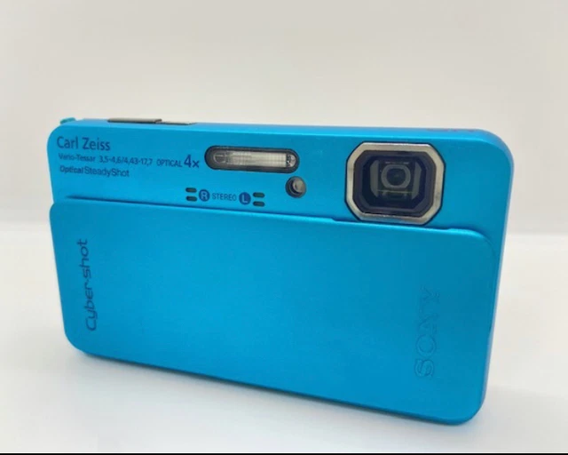 Sony Cyber-shot DSC-TX10 P Digital Camera blue 16.2MP 4x Waterproof Japan used
