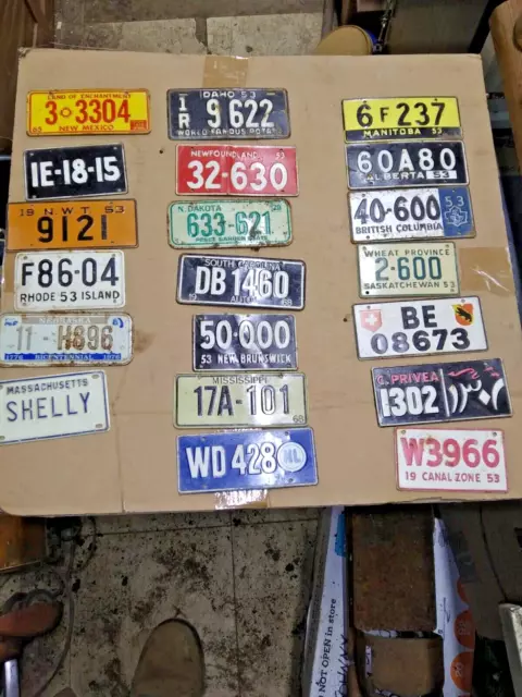 Lot Of 21 Vintage Wheaties Cereal Bicycle License Plates