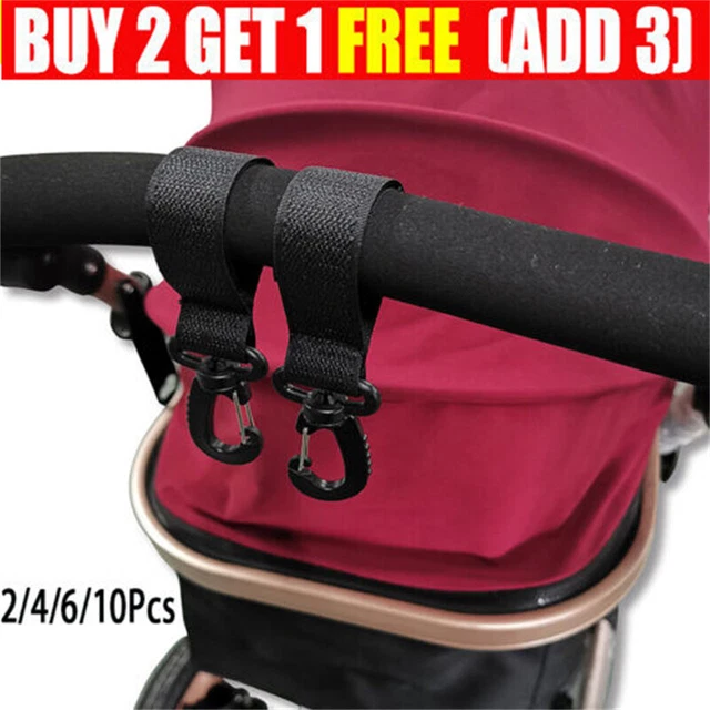 10 PIEZAS Universal Mummy Buggy Clip Cochecito Cochecito Gancho Bolsa de Compras Holdlu