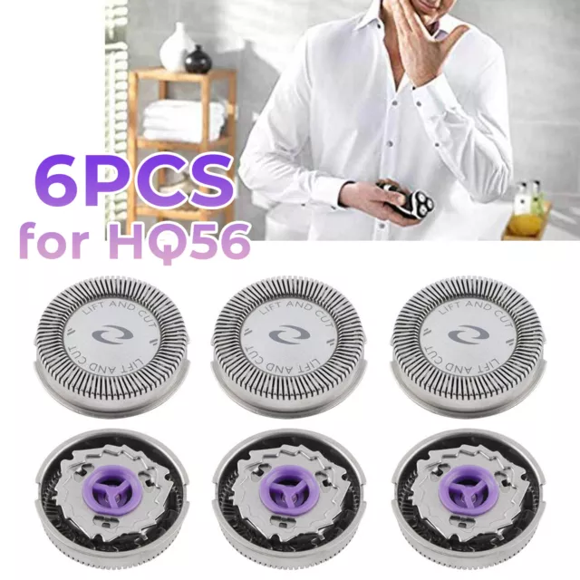 NEW HQ56 6Pcs Shaver Razor Head Replacement Blades Cutters For Philips Norelco