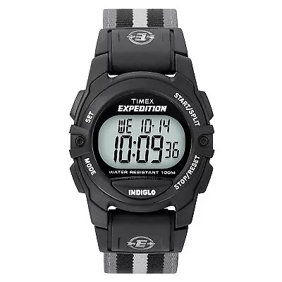 Timex Expedition Digital Watch with Nylon Strap - Black/Gray T49661JT