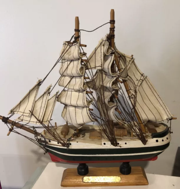 A. VDN HUMBOLDT Wooden Model Sailing Ship Three Hands Corp 9×9"