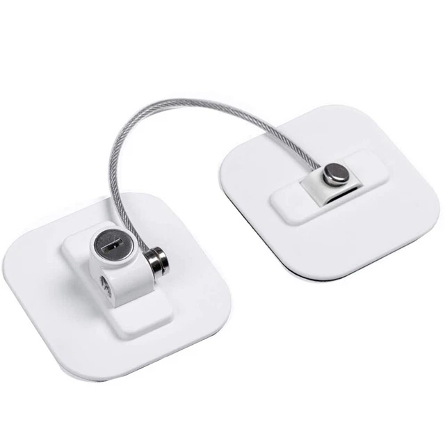 Frer Lock with Key for Child Safety,Locks to Lock Fridge and Cabinets-1Pack J8X4