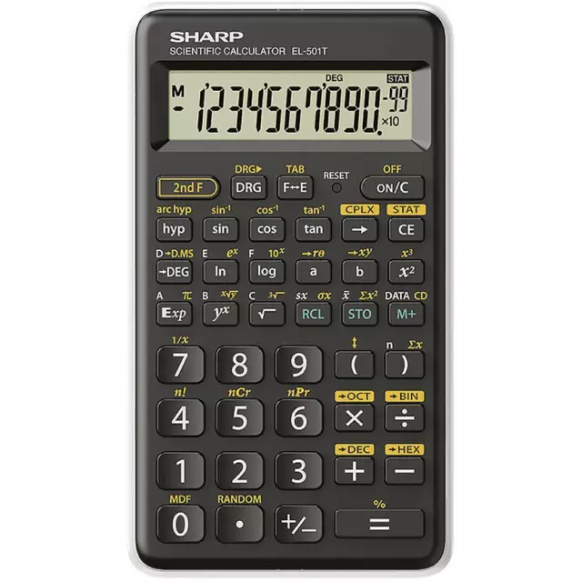 Sharp EL-501 T Calculatrice de poche Ecran: 12 à pile(s) (L x l x H) 127 x 73 x