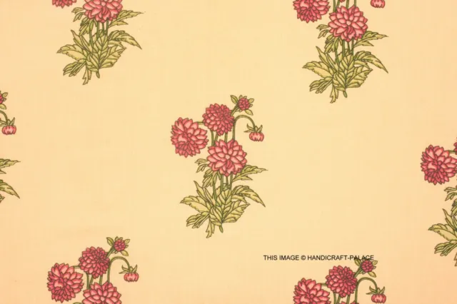 Indien Tissu Coton Pour Couture Artisanat Main Imprimé Floral Tissu par Le Yard