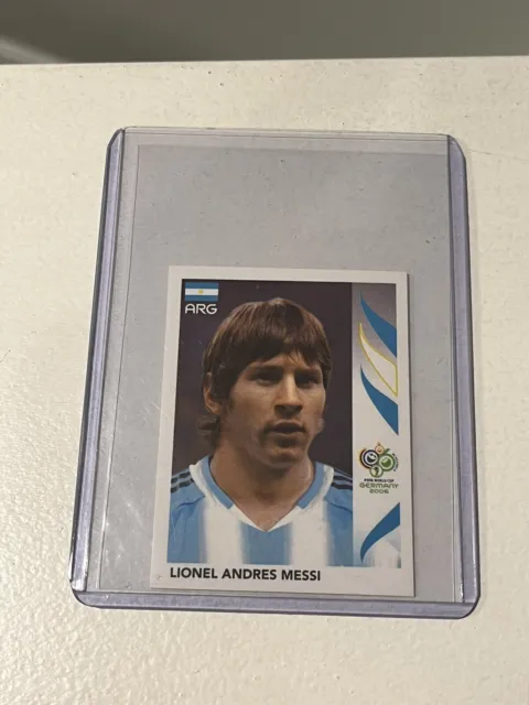 Lionel Messi Rookie 2006 Panini Fifa World Cup Sticker #185