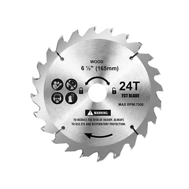 Lames de scie circulaire TCT 6-1/2 pouces 165 mm, disque de coupe de bois Z9K7