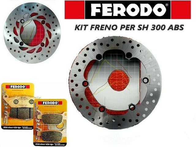 Kit Disco Freno Anteriore E Pastiglie FERODO Per Honda SH 300 Ie 2006-2014 - Foto 5