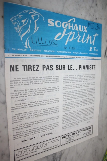 FC Sochaux-Montbéliard - LOSC Lille, Mar 15, 1975