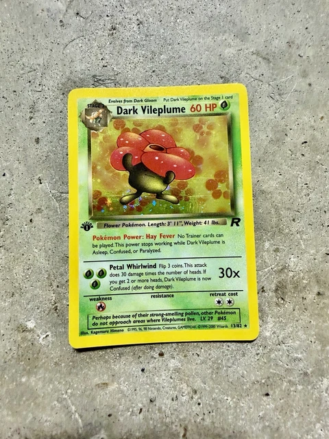 dark vileplume pokemon card value 1997 Team Rocket Japanese #045 CGC 9 Pokmon Hit Points60 HP Form Pokemon Team Rocket Dark Vileplume