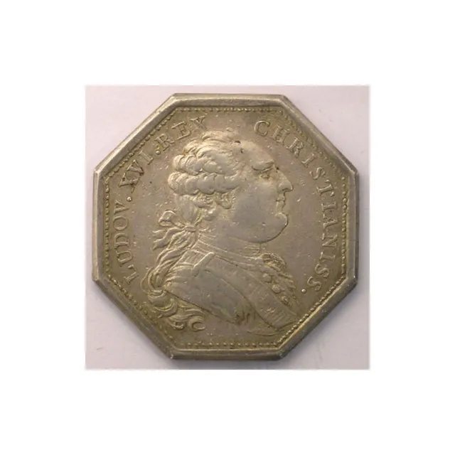 jeton octogonal en argent  Louis XVI  TTB Jetons & M�dailles Jetons de l'Ancien