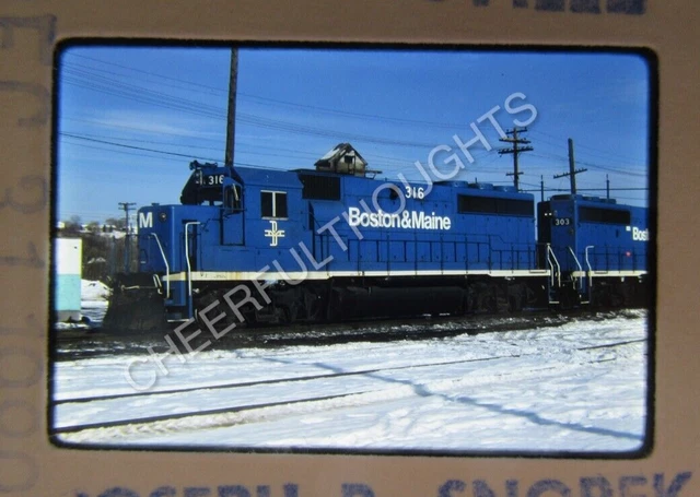 Original '80 Kodachrome Slide BM Boston Maine 316 GP40-2 Mechanicville    36Z56