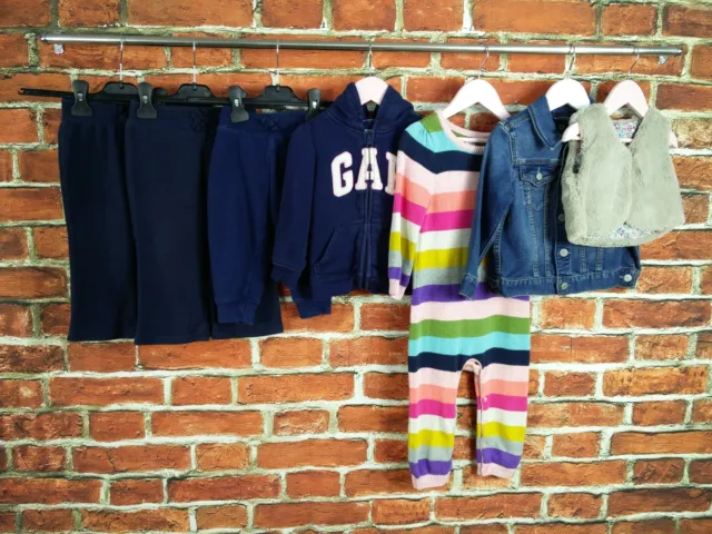 Baby Girls Bundle Age 18-24 Months Gap Jacket Joggers Hoodie Babygro Stripe 92Cm