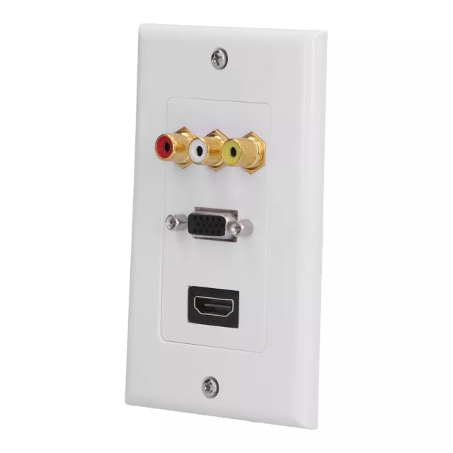 Audio Video Wall Socket ABS Wear Resistant Durable No Welding Required TT