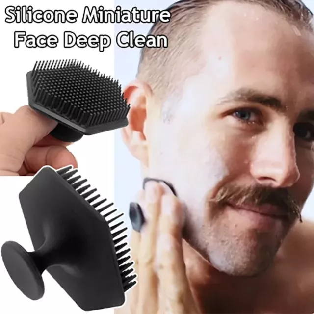 Scrubber Face Scrub Brush Exfoliating Silicone Miniature Men Beard Brush