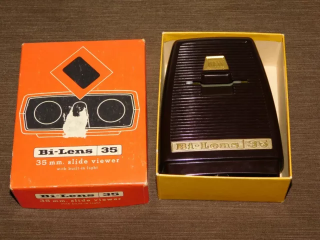 Visor De Diapositivas De Cámara De Colección De 35 Mm Con Luz Incorporada En Caja