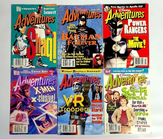 Disney Adventures Magazine Lot of 6 X-Men Batman Power Rangers