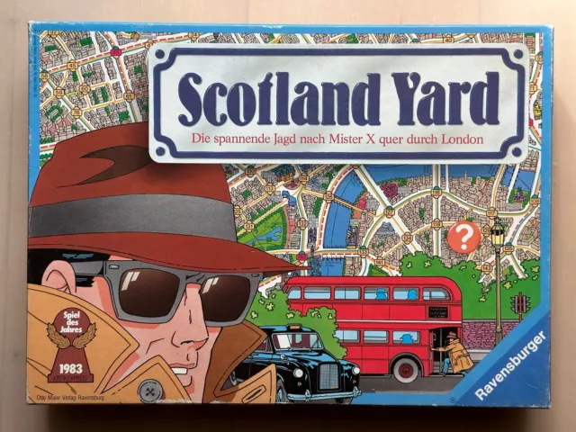 Ravensburger Scotland Yard Mister X juego de mesa del año 1983 juego excelente estado