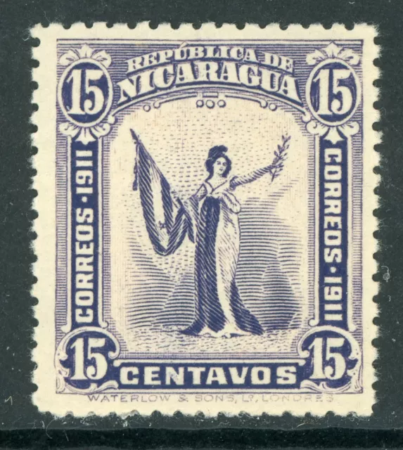 Nicaragua 1912 Liberty 15¢ Violet Sc 302 Mint W747