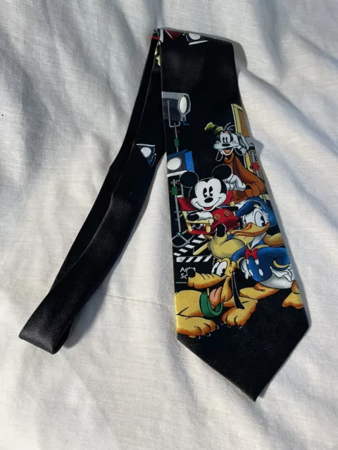 Mickey Unlimited Disney Movie Set Necktie Tie Director Goofy Donald Duck Pluto