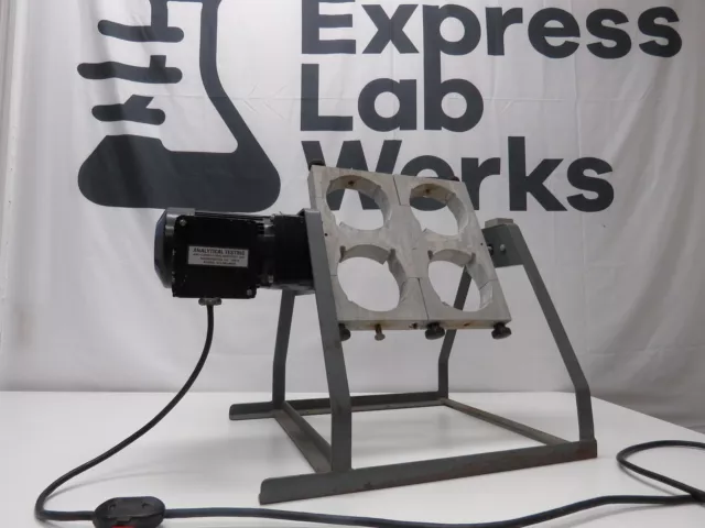 Industrial grade Lab Vessel Bottle Rotator Bodine Gear Motor 12.5"x12" platform